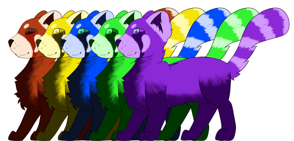 Rainbow Pandas